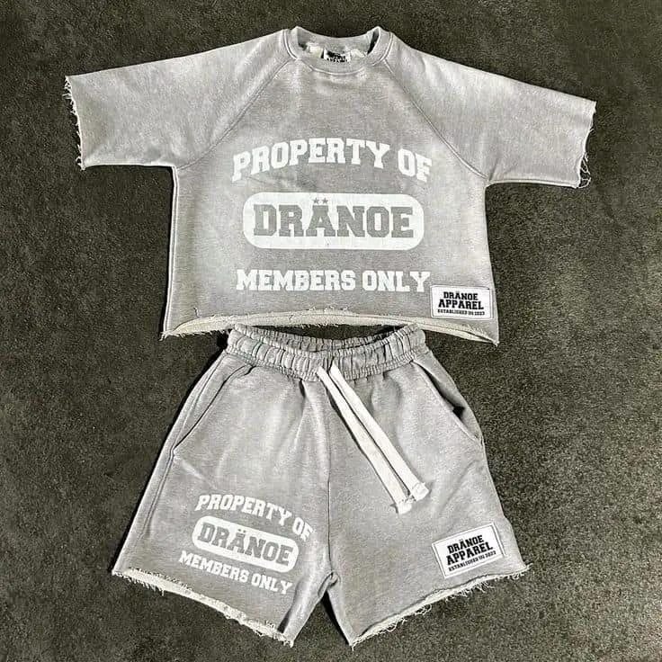 Two-Piece Short Set — Stone Grey